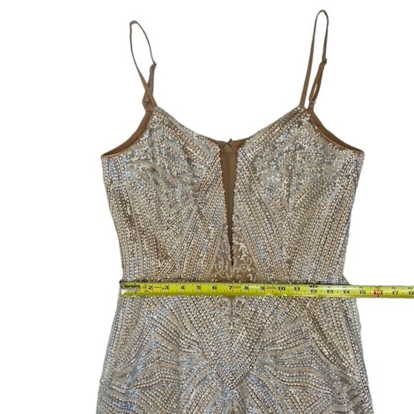 Leona Art Deco Sequin Fit & Flare Dress - Picture 12 of 14